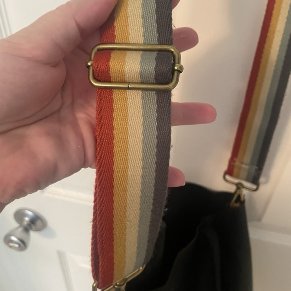 Madewell Medium Transport Leather Tote Black Bag Purse Shoulder Crossbody Color - Picture 6 of 15